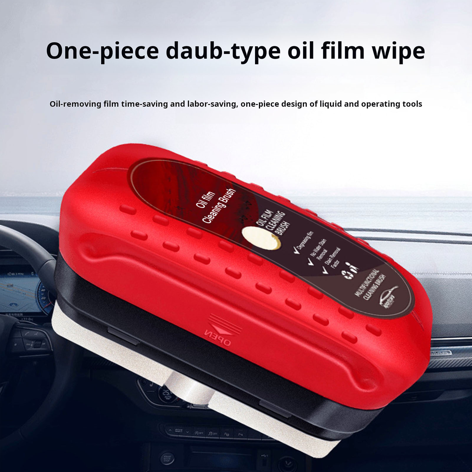Taosunzt Car Glass Cleaning Board Lasting Versatile Effective Reusable Foam Sprayer Automobile Mirror Glass Cleaning Board Style A 1pc